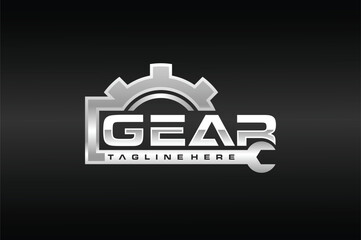 text gear wrench logo