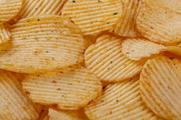 Lots of potato chips, texture