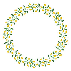 シンプルなチューリップのフレーム