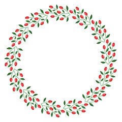 シンプルなチューリップのフレーム