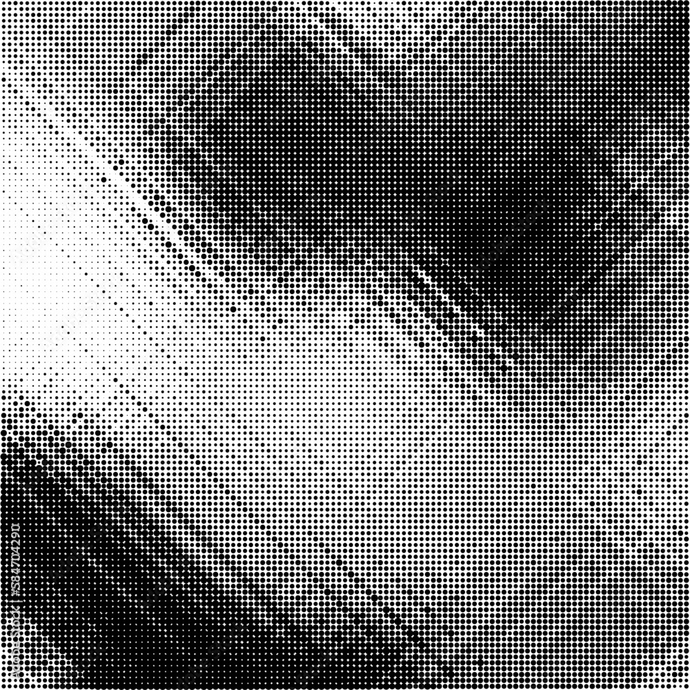 Poster monochrome gradient halftone dots background. vector illustration