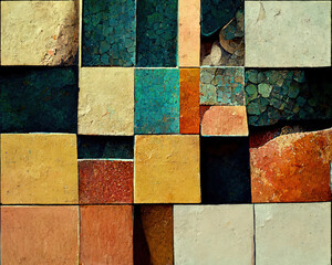 Mosaic texture, digital art.