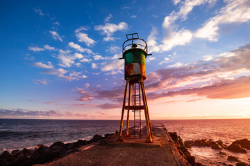 Jetty and lighthouse in Saint-Pierre, La Reunion island