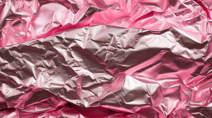 Pink tin foil Texture, vintage pattern (generative ai)