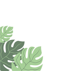 Corner Tropical Leaf Element