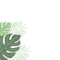 Corner Tropical Leaf Element