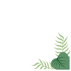 Corner Tropical Leaf Element