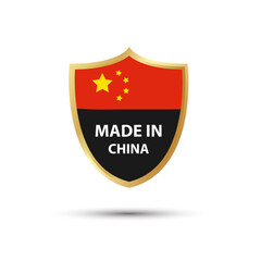 Made in China premium vector logo. Made in China logo, icon and badges