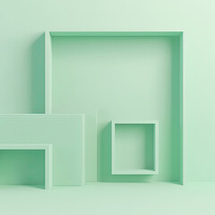 minimal green background 3D