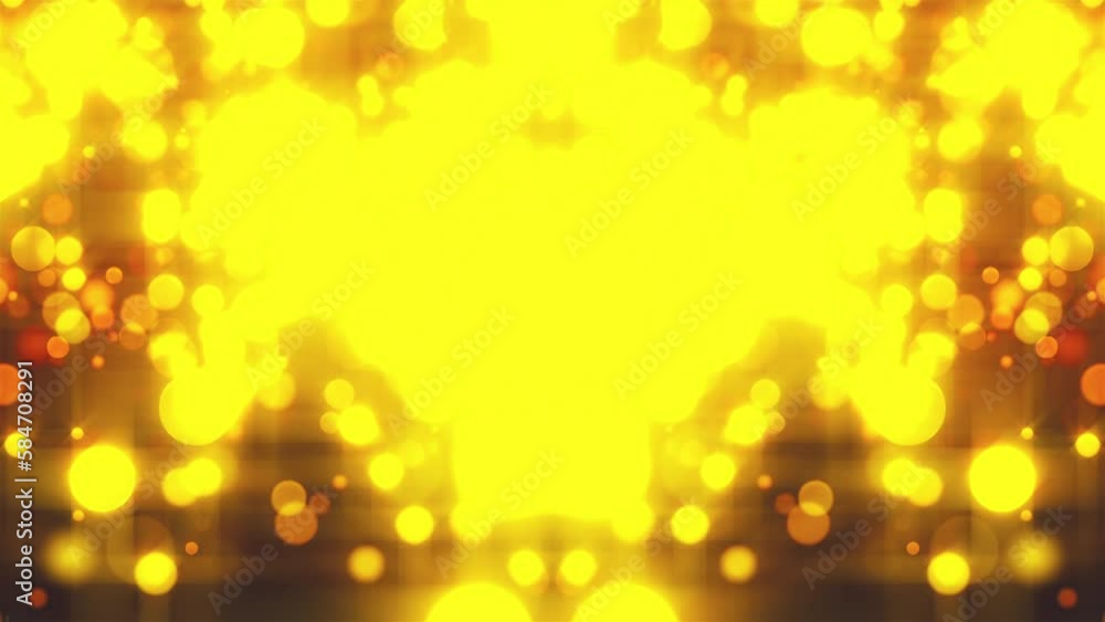 Poster glittering gold particles. computer generated 3d render