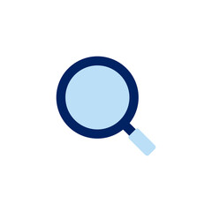 vector icon concept of magnifying glass. Can be used for science, criminology, education. Can be applied to web, website, poster, mobile apps, ads