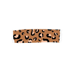 Brown Leopard Print Ripped Tape