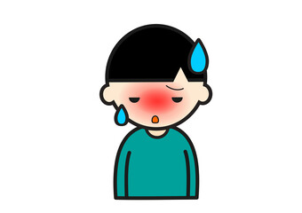 高熱を出した男の子