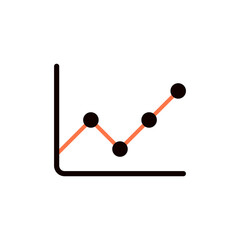 vector icon concept of business line charts and presentations. Can be used for business, company, corporate, banking, economy, education, statistics. Can be for web, website, poster, mobile apps