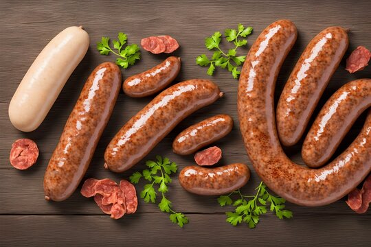 close up of sausage, generative art by A.I.