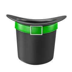 Top hat in cartoon in 3d render realistic