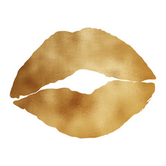 Gold Beautiful Lips