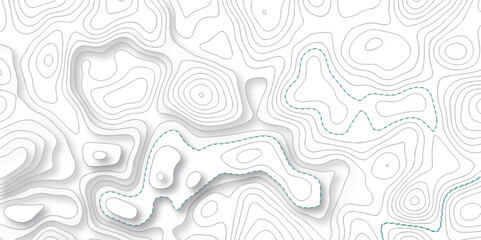 Obraz premium Pattern with lines and dots The stylized height of the topographic map contour in lines and contours isolated on transparent. Black and white topography contour lines map isolated on white background.