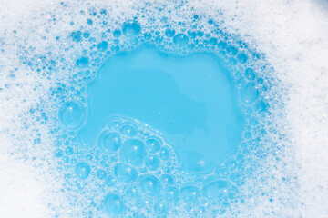 Detergent foam bubble. Top view - obrazy, fototapety, plakaty
