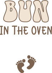 Bun In The Oven,
Pregnancy SVG, Retro Pregnancy SVG, Funny Pregnancy SVG