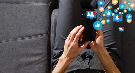 woman use smartphone online to social network, touchscreen device connecting to global cyber net, digital link to data information, internet of things online, hacker privacy, ai crypto currency.