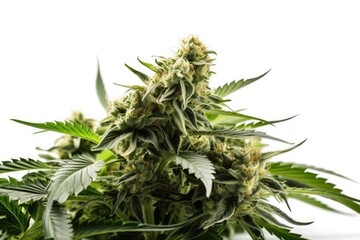 cannabis leaf isolated on white background