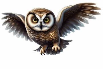 Obraz premium eagle owl isolated on white