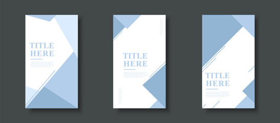 Creative Story Package background . full of colors, minimalist .pastel color blue
