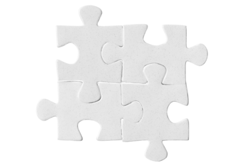 Close-up of puzzle pieces cut out