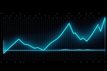 Fototapeta premium Business digital graph chart in stock trade market Growth. Generative AI