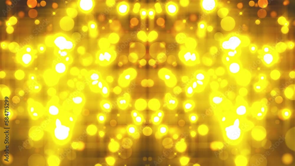 Poster glittering gold particles. computer generated 3d render