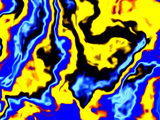 Colorful clouds, shapes, ground, abstract background