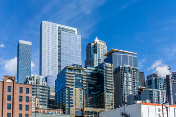 Fototapeta na wymiar City Skyscrapers In Seattle 9