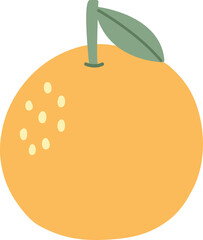 Healthy Fruit Orange hand drawn design in pastel colors