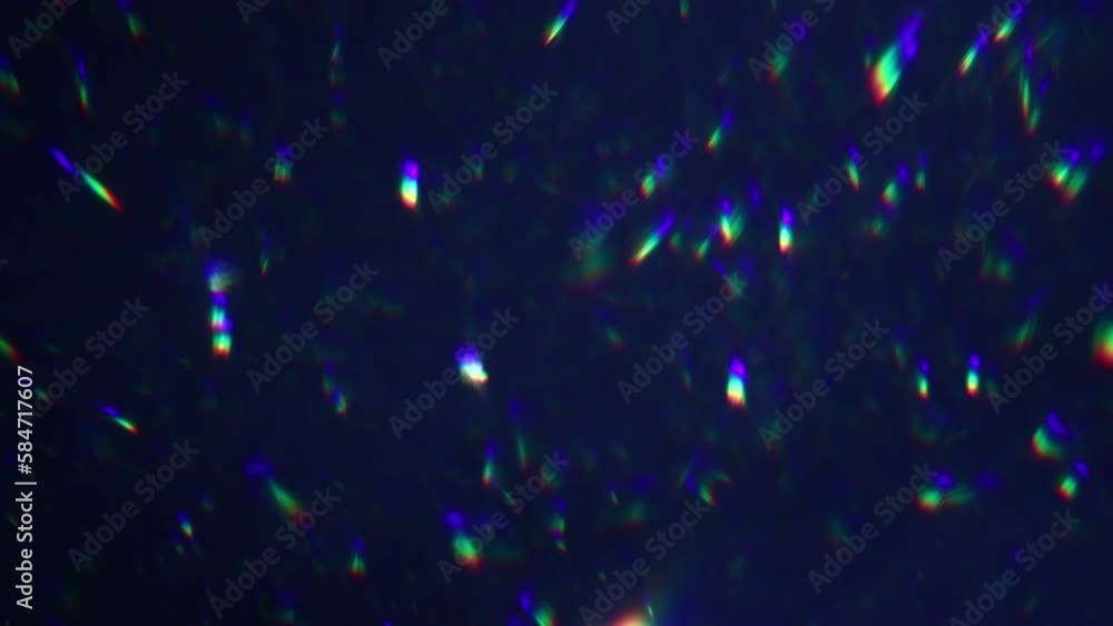 Poster Easy to add lens flare effects for overlay designs or screen blending mode to make high-quality images. Abstract sun burst, iridescent glare over black background. Wide angle horizontal wallpaper.