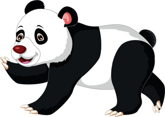 Cute Panda Cartoon Posing