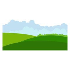 Obraz premium Green Field Illustration