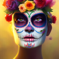 Ai Image, Day of the Dead Mexico