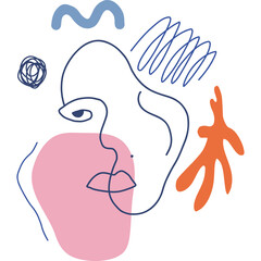 Trendy vector set with abstract shapes.
Hand drawn modern forms for card, print on clothes. Creative collage  png