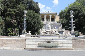 fountain in the park of palace. fountain country. fountain in the center of the city