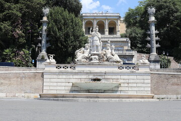 fountain in the park of palace. fountain country. fountain in the center of the city