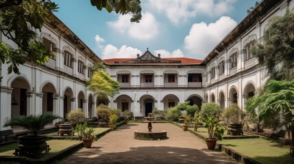 Obraz premium Lawang Sewu, Location on Semarang City, Central Java, Indonesia, Wonderful Indonesia, Generative AI