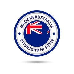 Made in Australia premium vector logo. Made in Australia logo, icon and badges
