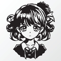 A sketch of a cool girl character 