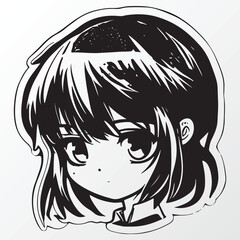 A sketch of a cool girl character 