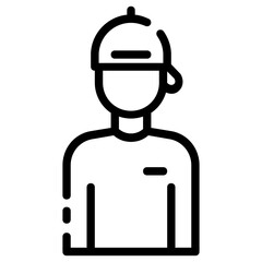 boy avatar outline icon