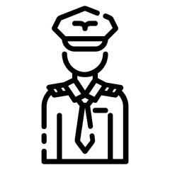 pilot avatar outline icon