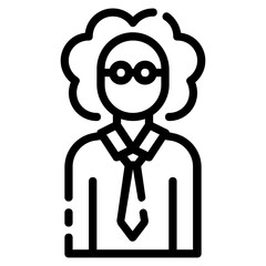 professor avatar outline icon