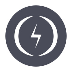 lightning bolt icon of glyph style design vector