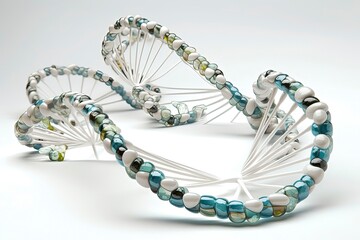 Illustration of DNA Stucture Biology Botany Zoology White Background